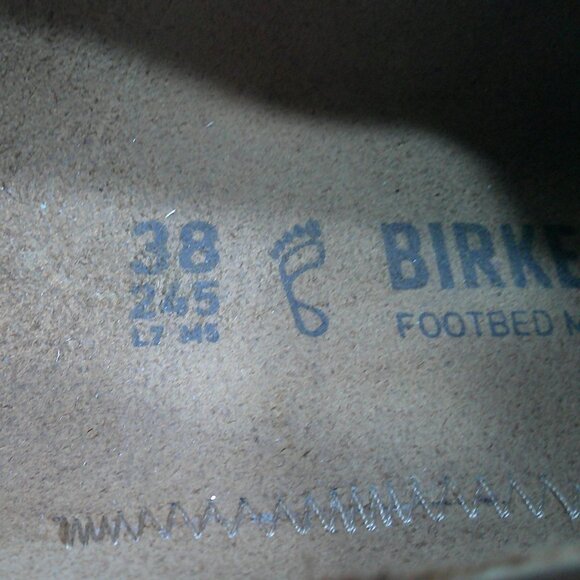 Birkenstock Comfort Suede Cognac Buckley Clog Gold buckle Size 38 - Picture 5 of 11